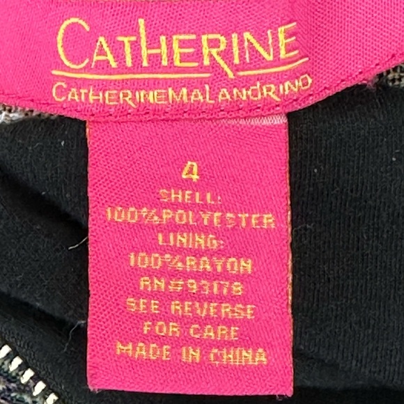 Catherine Malandrino Multi Colored Knit Shift Dress Size 4 Stretch Metallic - Picture 6 of 12